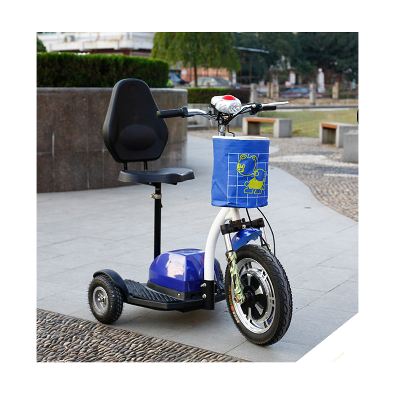 Scooter eléctrico de 3 ruedas con motor sin escobillas de 500 W para personas mayores